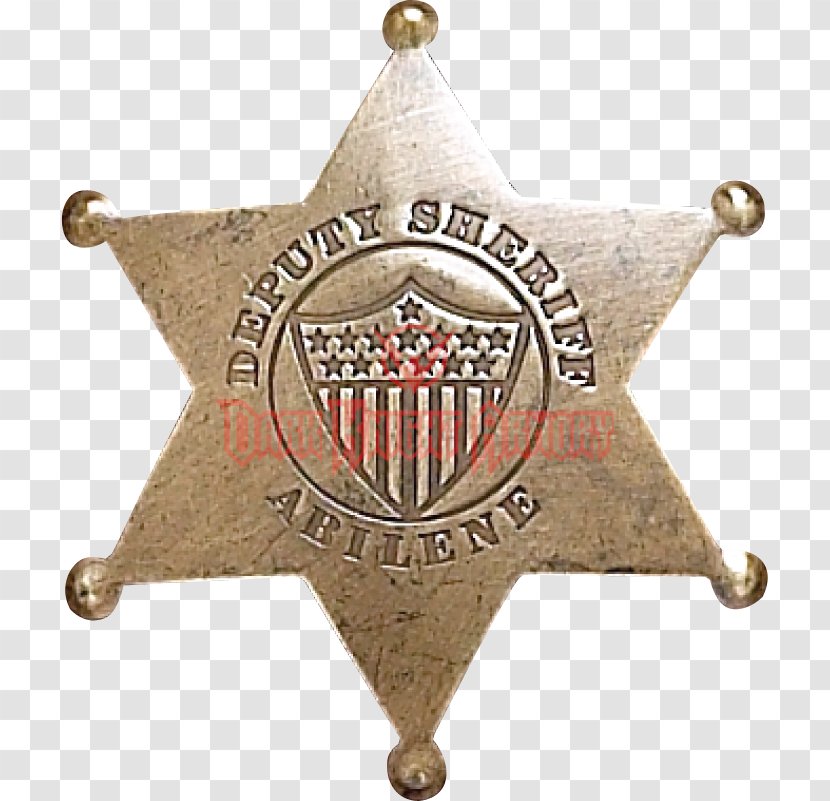 Badge Los Angeles County Sheriff's Department Cowboy American Frontier - Christmas Ornament - Sheriff Transparent PNG
