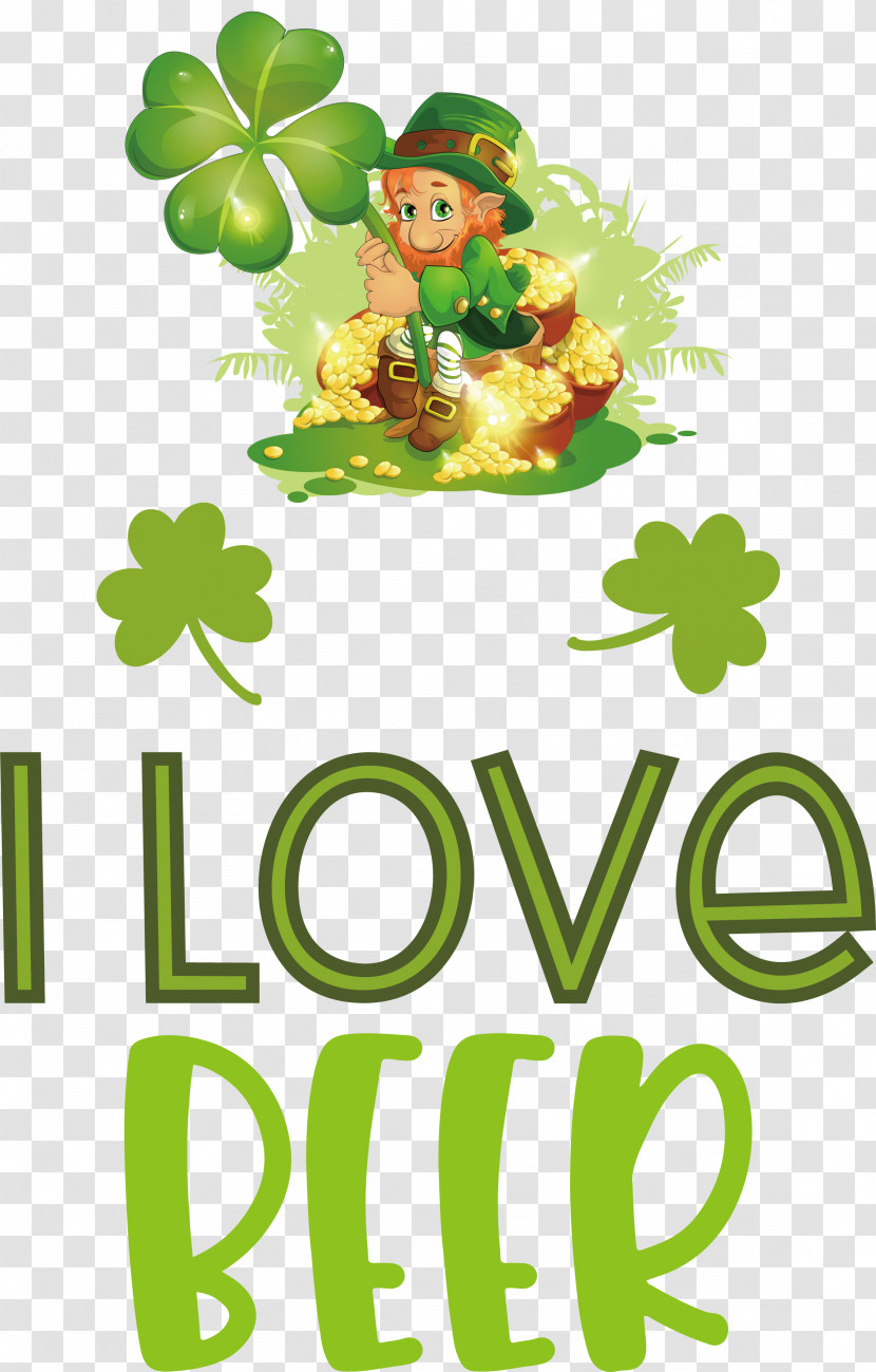 I Love Beer Saint Patrick Patricks Day Transparent PNG