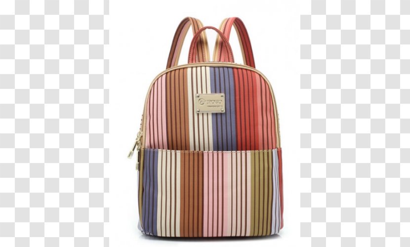 Handbag Backpack Messenger Bags Clothing - Zipper - Brown Stripes Transparent PNG