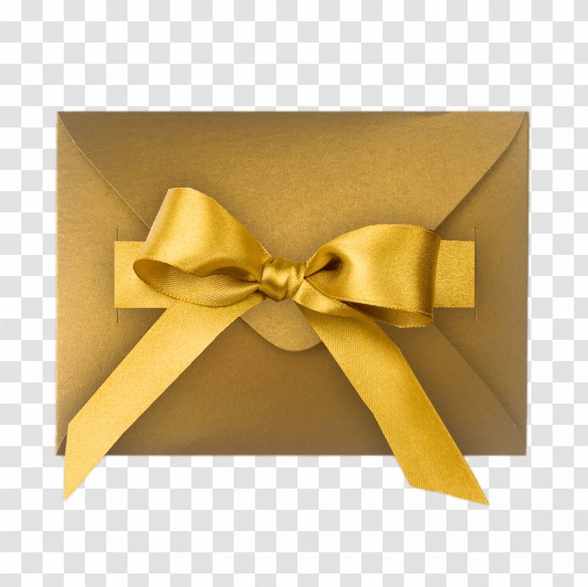 Gift Card Ribbon Paper Envelope - Yellow Transparent PNG
