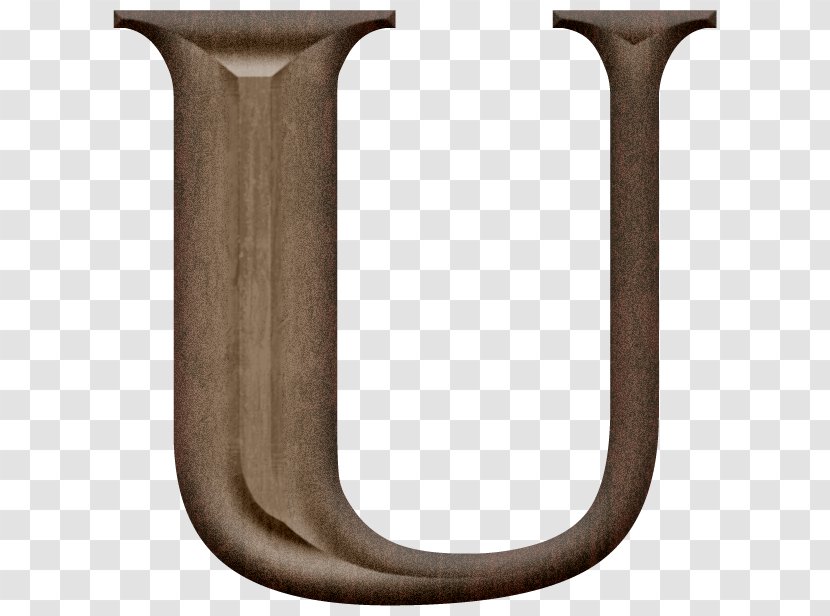 Wood Letter Sculpture - Color - U Transparent PNG