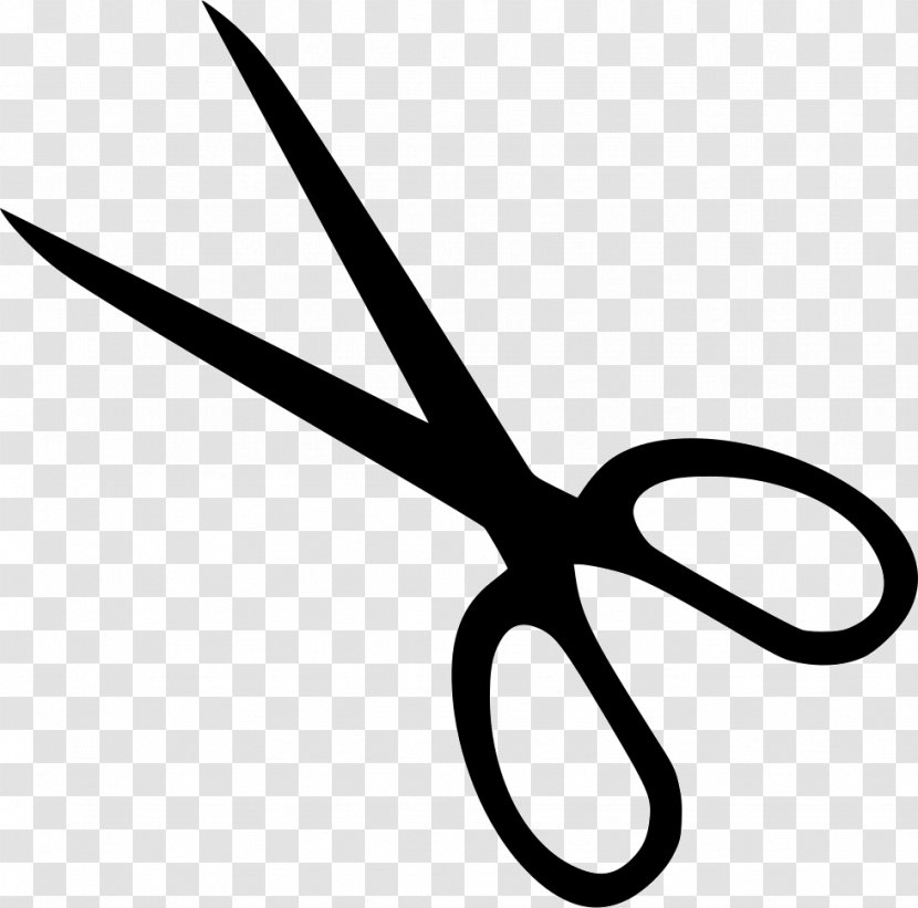 Clip Art Scissors Line - Black And White Transparent PNG