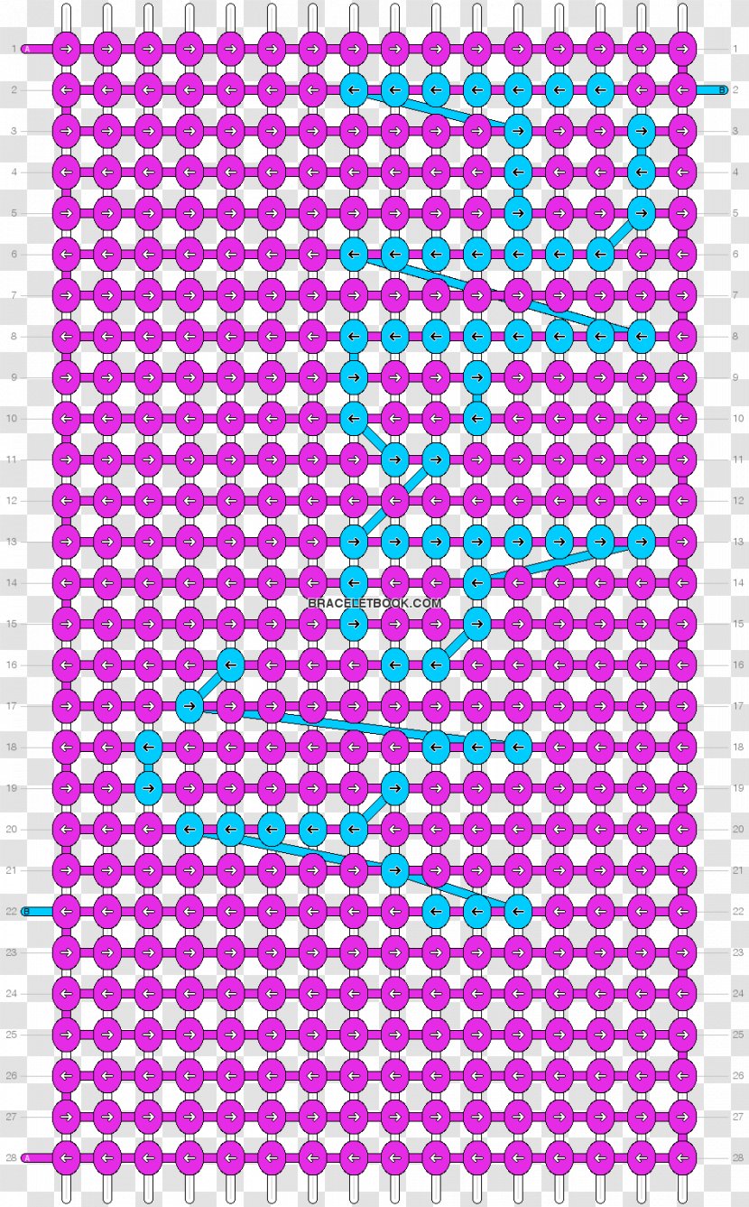 Friendship Bracelet Bead Bangle - Pink - Pattern Transparent PNG