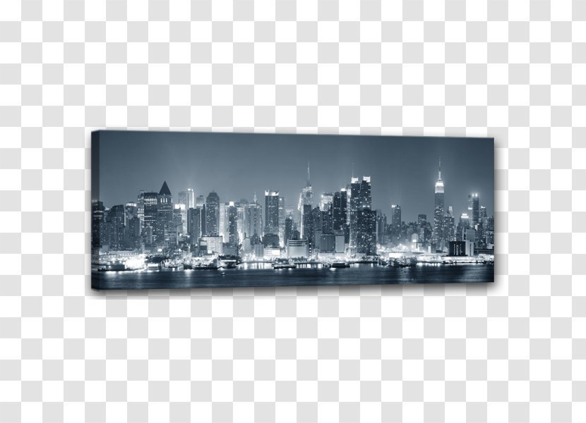 Manhattan Skyline Skyscraper Canvas Print Wallpaper - Cityscape Transparent PNG