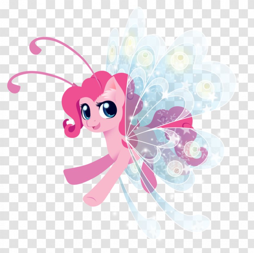 Butterfly Rarity Pinkie Pie Pony Rainbow Dash - Cartoon Transparent PNG