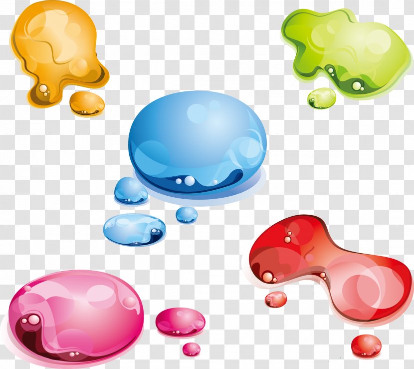 Color Drop Clip Art - Creative Droplets Element Transparent PNG