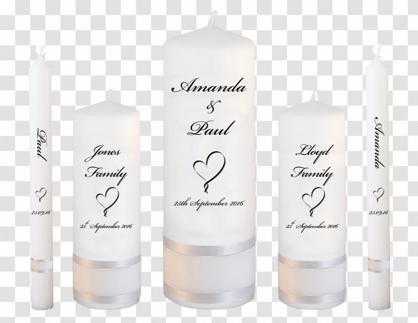 Unity Candle Wax Product - Wedding Fonts Transparent PNG
