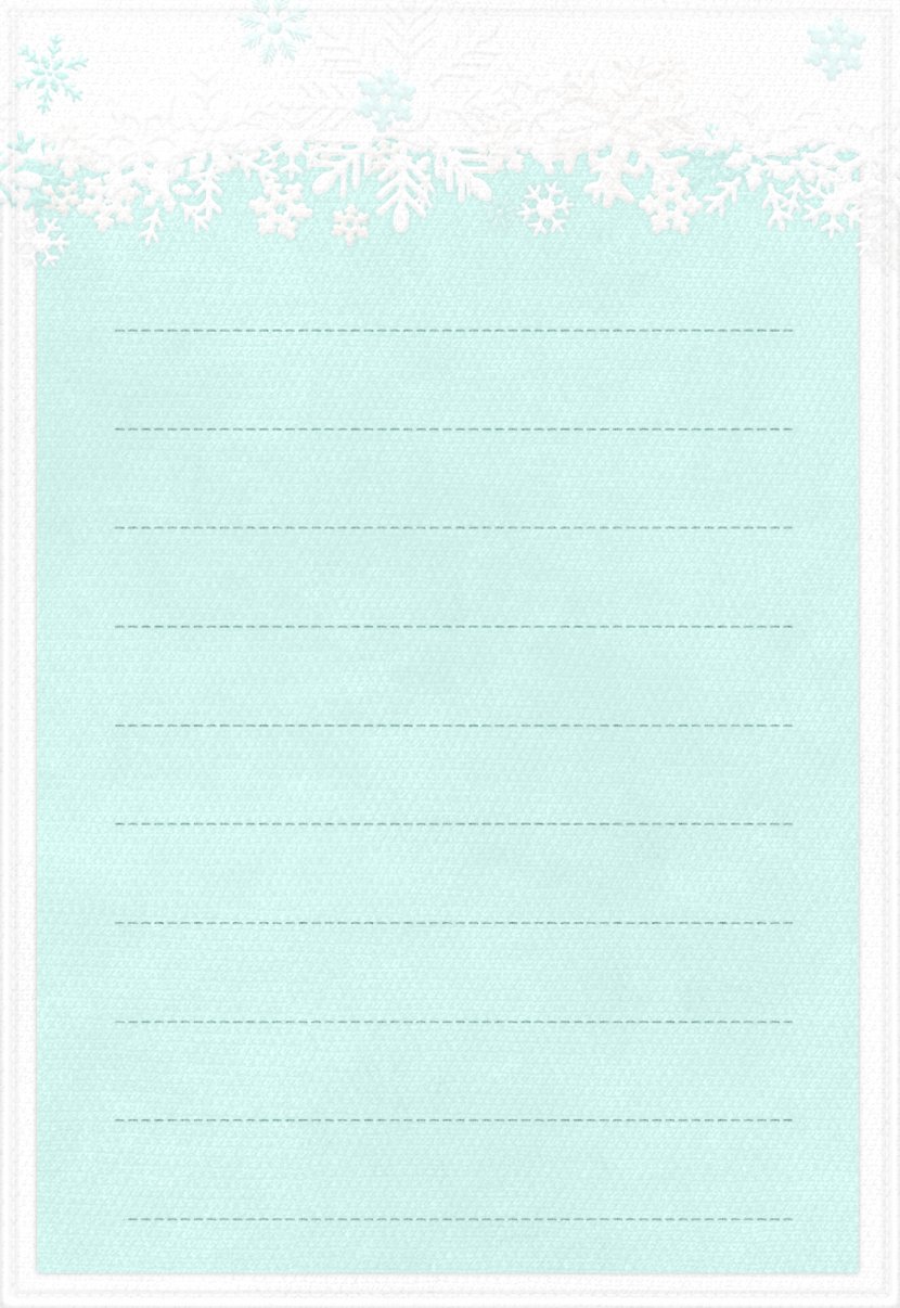 Paper Handwriting Notebook Font - Snowflake Decoration Notepad Transparent PNG