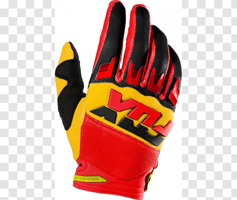 Lacrosse Glove Motocross Motorcycle Clothing - Fox Racing Transparent PNG