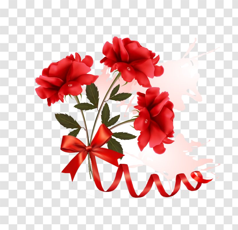 Flower Ribbon Rose Clip Art - Pink Family Transparent PNG