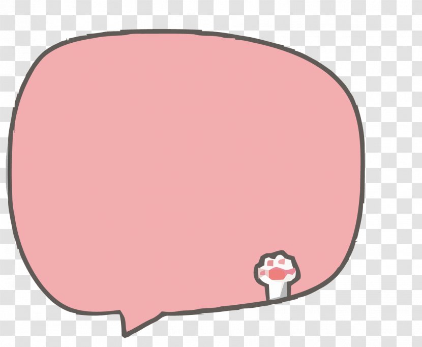 Cat Speech Balloon Dialog Box - Watercolor - Claw Transparent PNG
