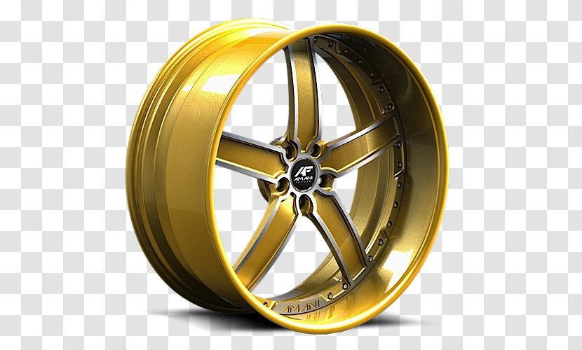 Alloy Wheel Car Rim Motor Vehicle Tires - Gold Powder Coated Wheels Transparent PNG