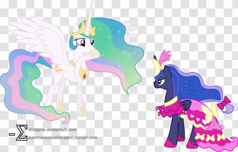 Princess Celestia Luna Twilight Sparkle Rainbow Dash Pony - Multicolored Ribbons Transparent PNG