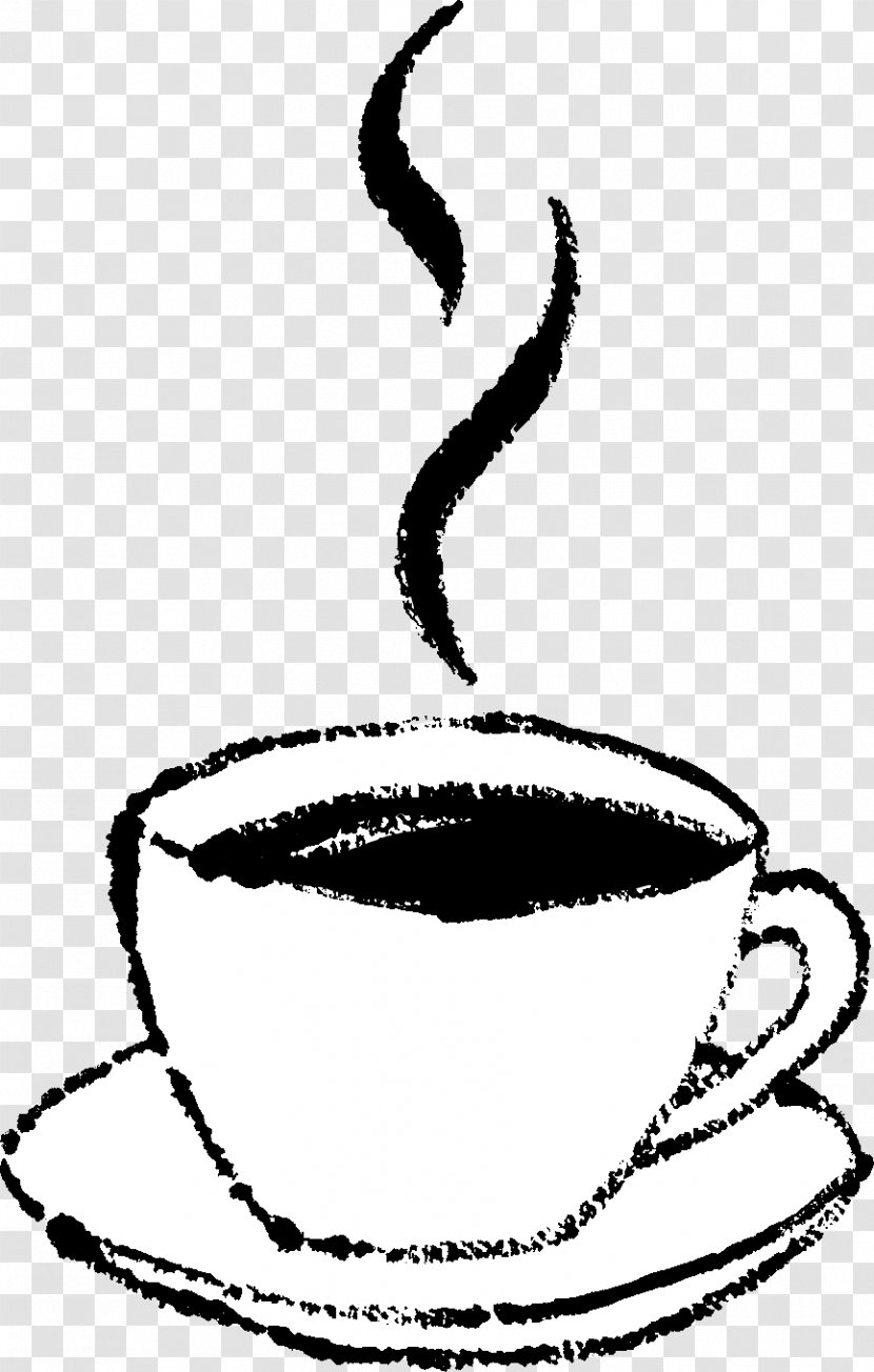 Coffee Cafe Saucer - Black And White - Plaza Transparent PNG