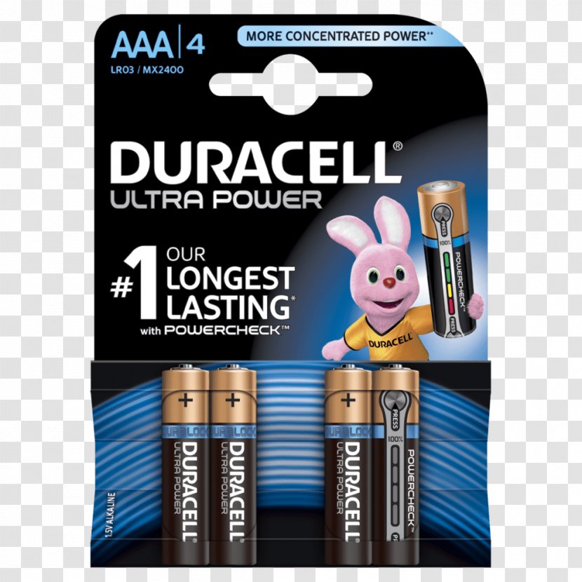 AAA Battery Duracell Alkaline Electric - Energizer Transparent PNG