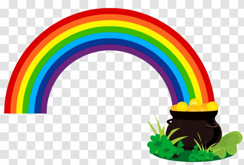 Saint Patrick's Day Rainbow Gold Clip Art - Patrick S - St Images Transparent PNG