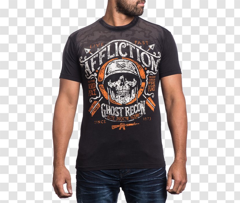 T-shirt Affliction Clothing Hoodie - Collar Transparent PNG