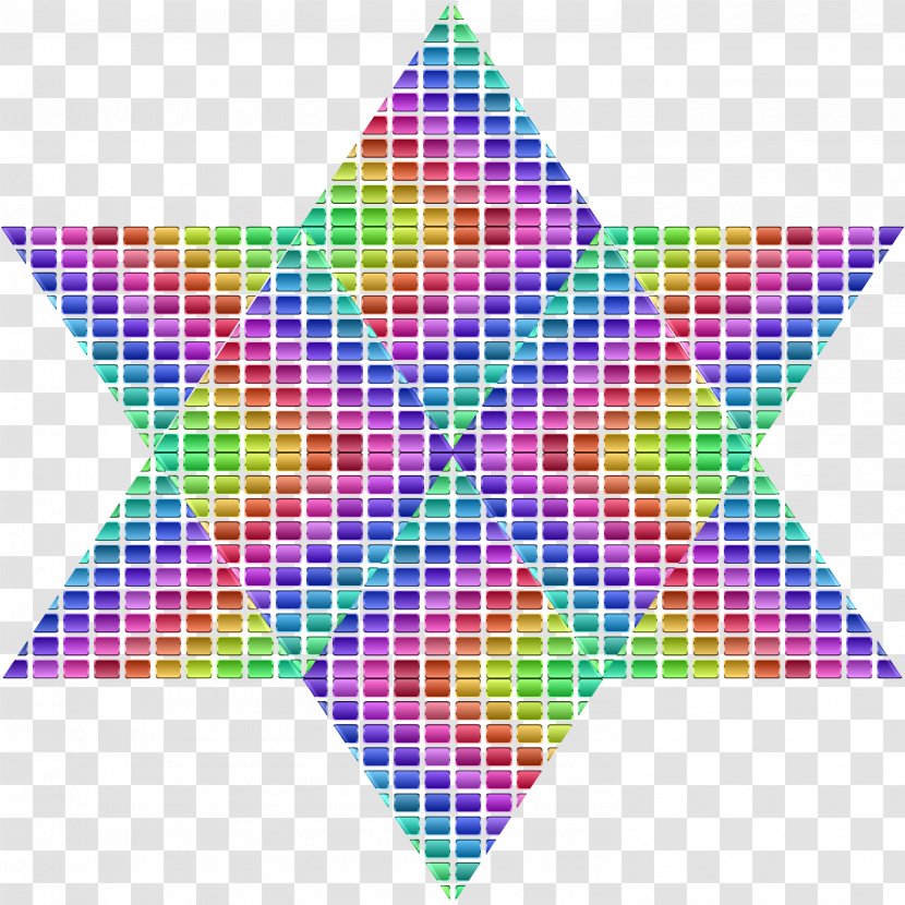 Rainbow Magenta Mosaic Color - Point Transparent PNG