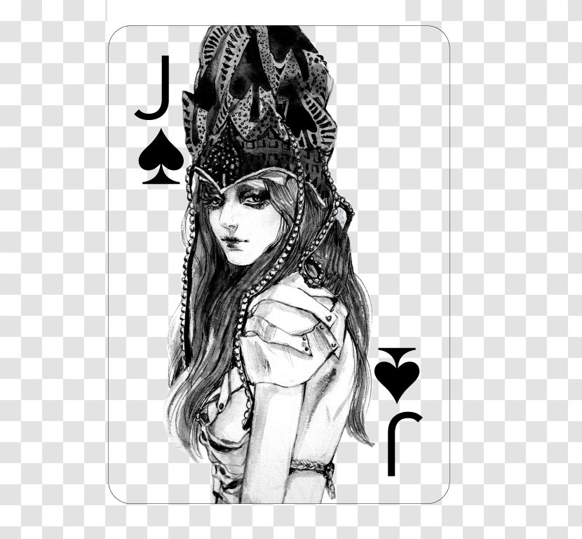 Fashion Illustration Playing Card Jack Spades - Stock Photography - Queen Of Transparent PNG
