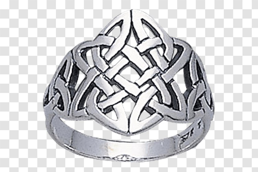 Silver Endless Knot Ring Symbol - Bronze Transparent PNG