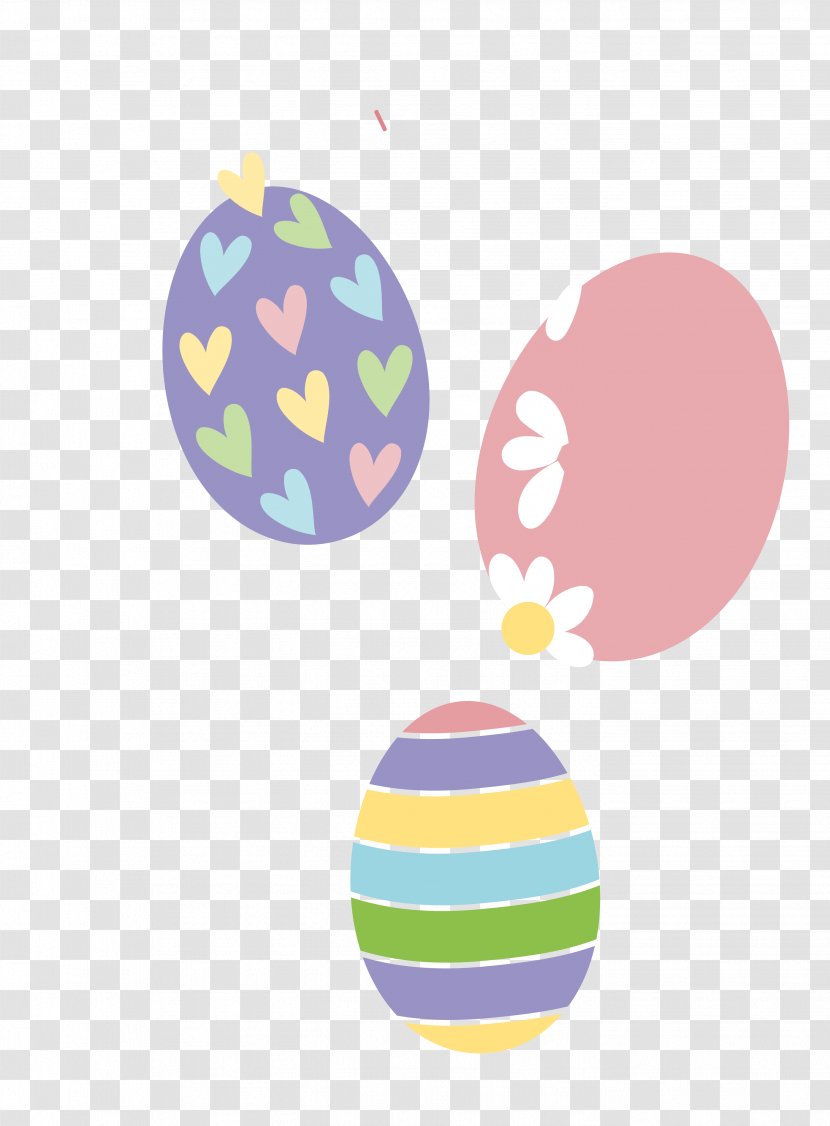 Chicken Euclidean Vector Illustration - Balloon - Color Easter Eggs Three Transparent PNG