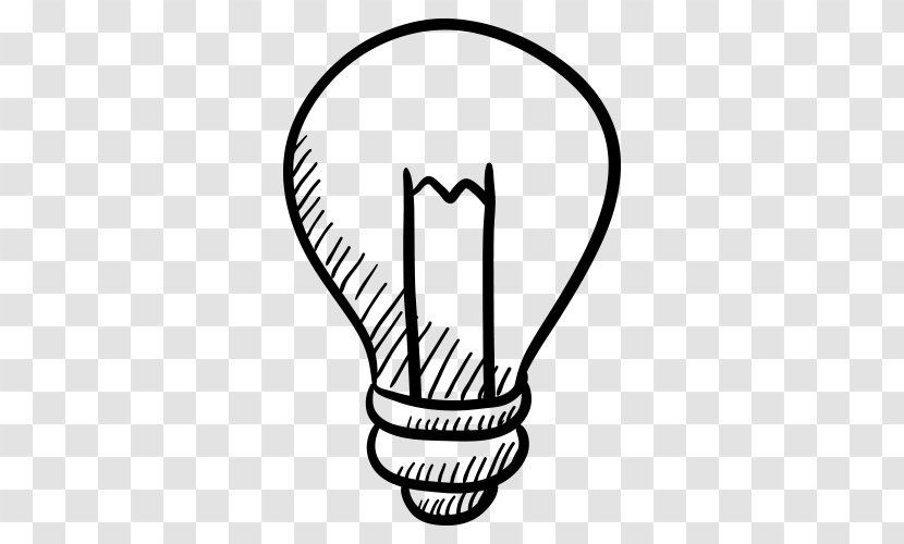 Incandescent Light Bulb Symbol Sketch - Royaltyfree Transparent PNG