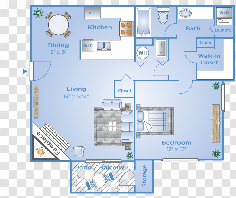 Floor Plan Advenir At Wildwood House Apartment - Media Transparent PNG