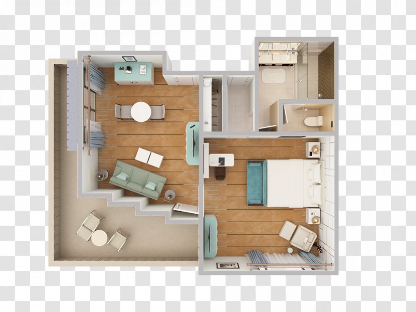 Arizona Biltmore Hotel 3D Floor Plan Suite Building - Bed Top View Transparent PNG