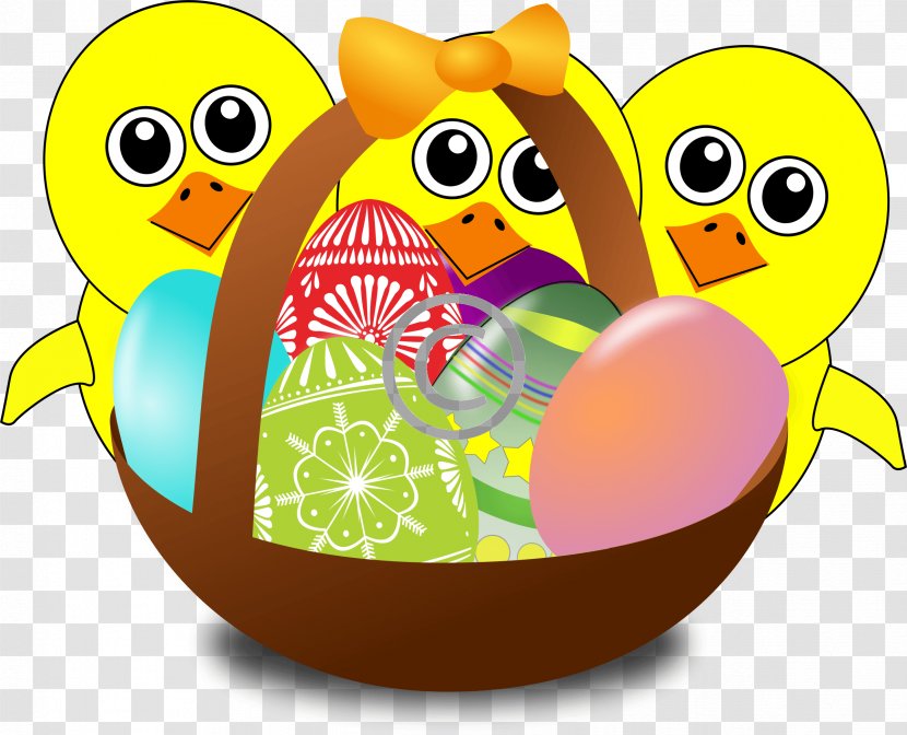 Easter Egg Chicken Bunny - Basket Transparent PNG