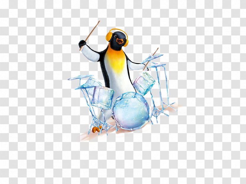 Penguin Bird Wallpaper - Silhouette - Drums Transparent PNG