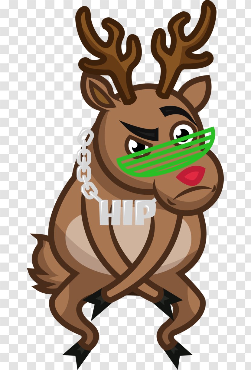 Reindeer Antler Cartoon Character - Vertebrate Transparent PNG