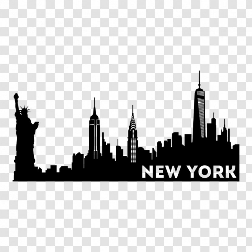 New York City Skyline Silhouette - Photography - Poster Transparent PNG