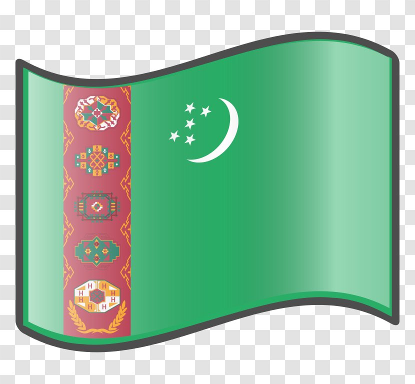 Flag Of Turkmenistan Green Transparent PNG