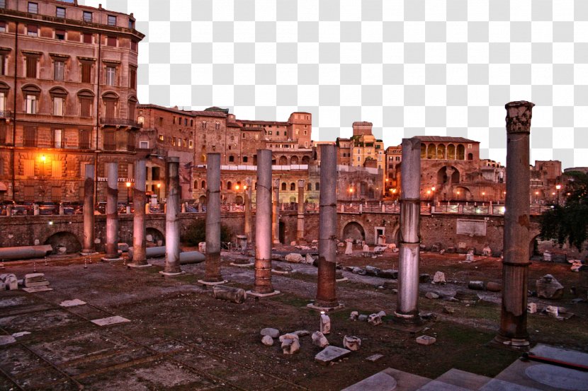 Roman Forum Palatine Hill Trajans Market Of Caesar - Town Square - Rome, Italy Transparent PNG