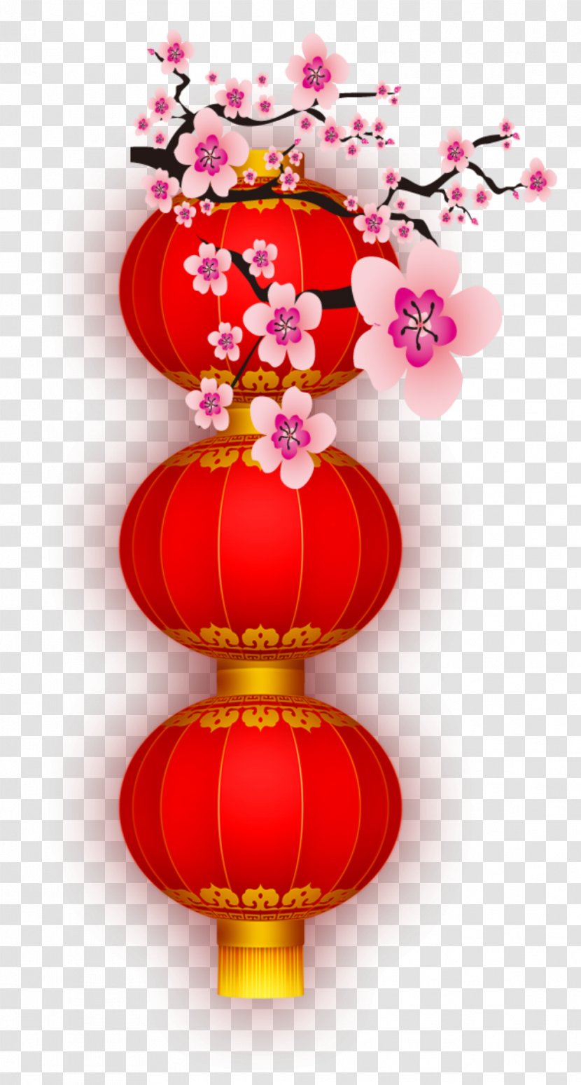 Lantern Chinese New Year Download Red - Orange - Plum And Lanterns Transparent PNG