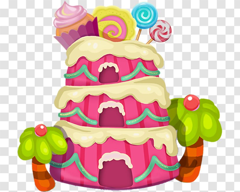 Cupcake Lollipop Tart Torte Layer Cake - Cartoon Creative Transparent PNG