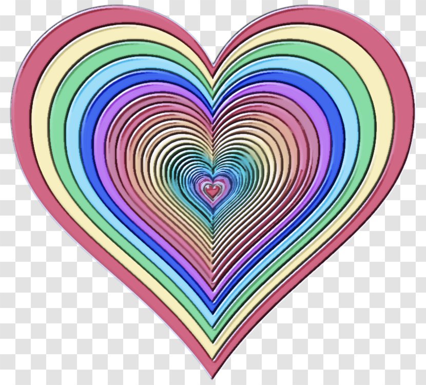 Heart Line Teal Pattern Love - Symmetry Transparent PNG