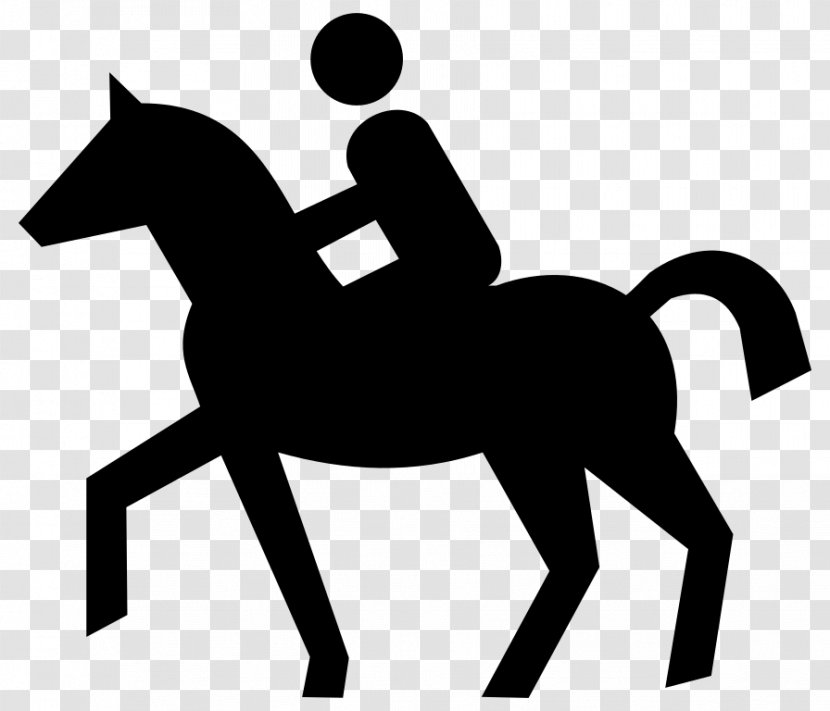 Horse Equestrian Gallop Clip Art - Black Transparent PNG