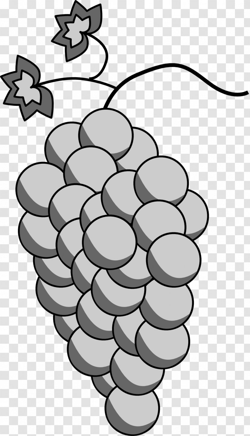 Grape Black And White - Pizza Transparent PNG
