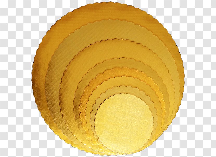 Bakery Cake Circle Gold Corrugated Fiberboard - Box - Foil Paper Transparent PNG