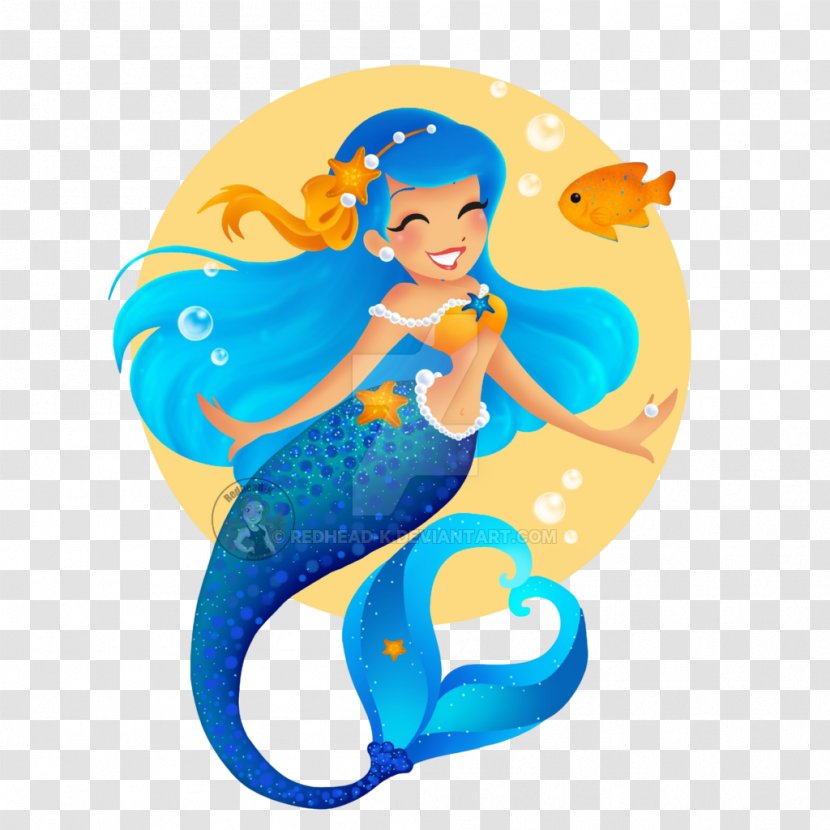 Mermaid Drawing Clip Art - Electric Blue Transparent PNG