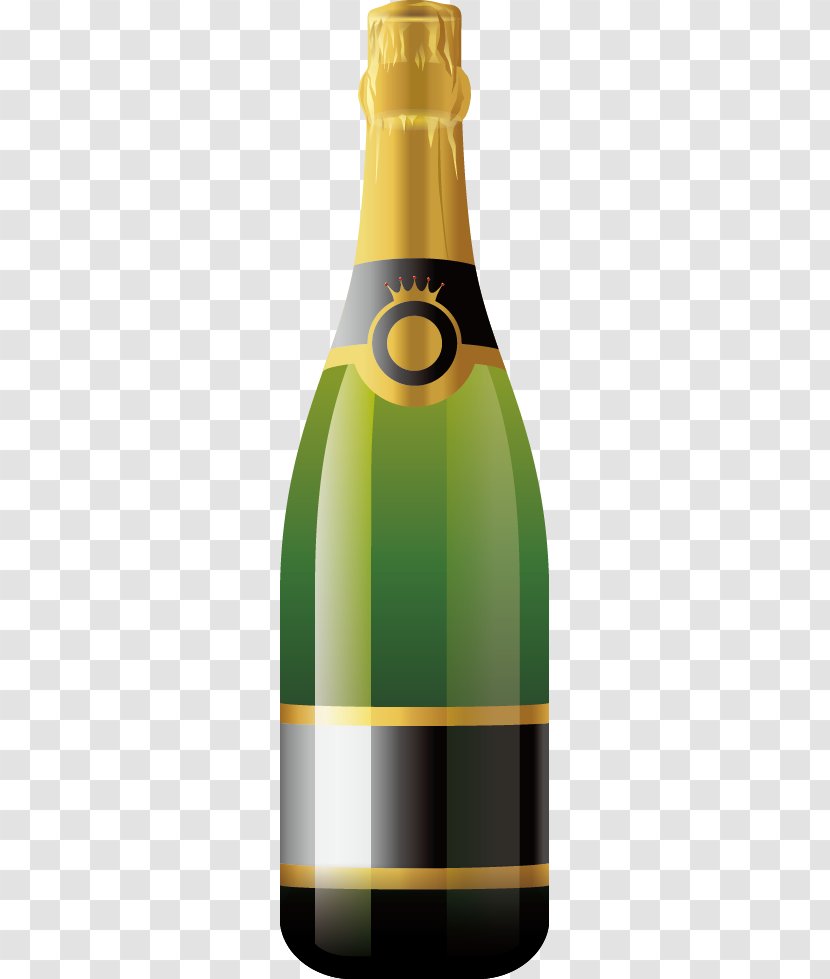 Champagne Cocktail Chardonnay Sparkling Wine - Cartoon Bottle Of Fine Transparent PNG