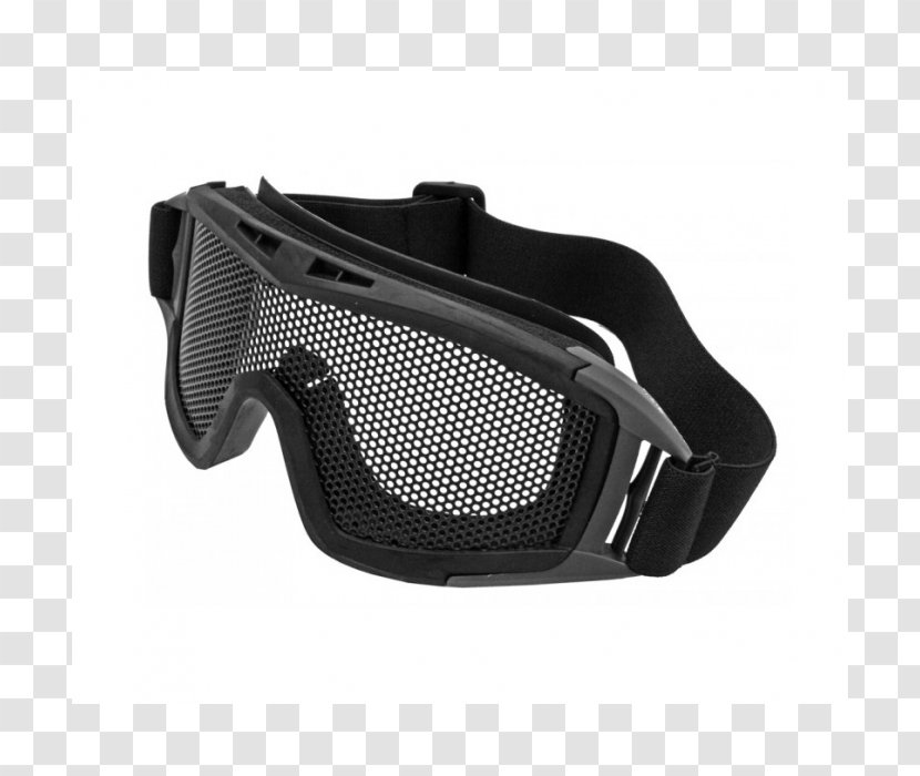 Goggles Chicken Wire Mesh SWAT Mask - Black M - High Elasticity Foam Transparent PNG