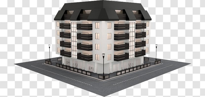 Executive Office Building Facade Apartment House - Gratis - Residential Buildings Transparent PNG