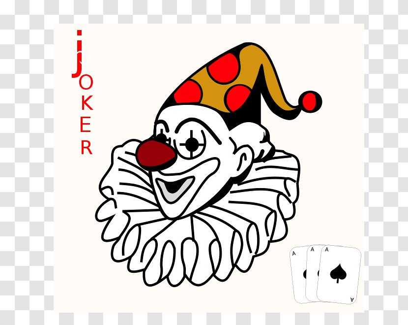 Joker Clown Playing Card Clip Art - Frame - Funny Element Transparent PNG