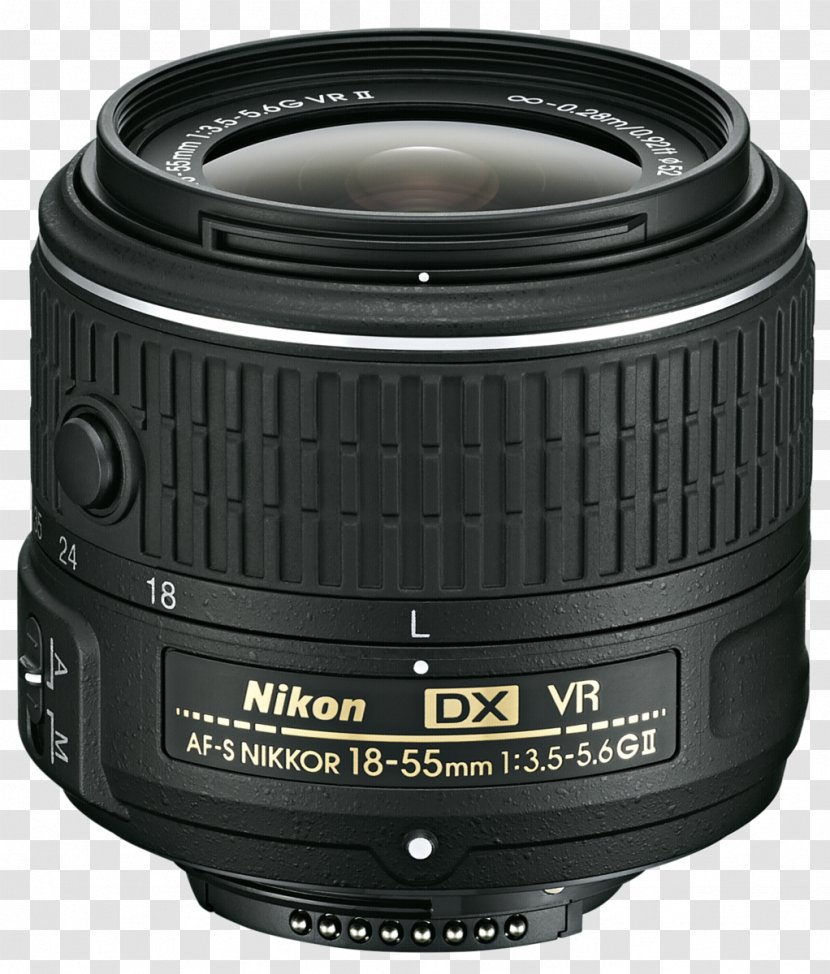 Nikon AF-S DX Zoom-Nikkor 18-55mm F/3.5-5.6G Nikkor 35mm F/1.8G VR II DX-Nikkor - Camera Transparent PNG