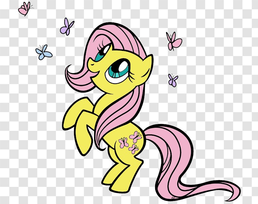 Rarity Applejack Rainbow Dash Fluttershy Pony - Silhouette - Line Cliparts Transparent PNG