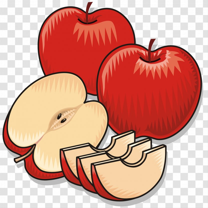 Apple Cartoon Clip Art - Tree - Red Transparent PNG