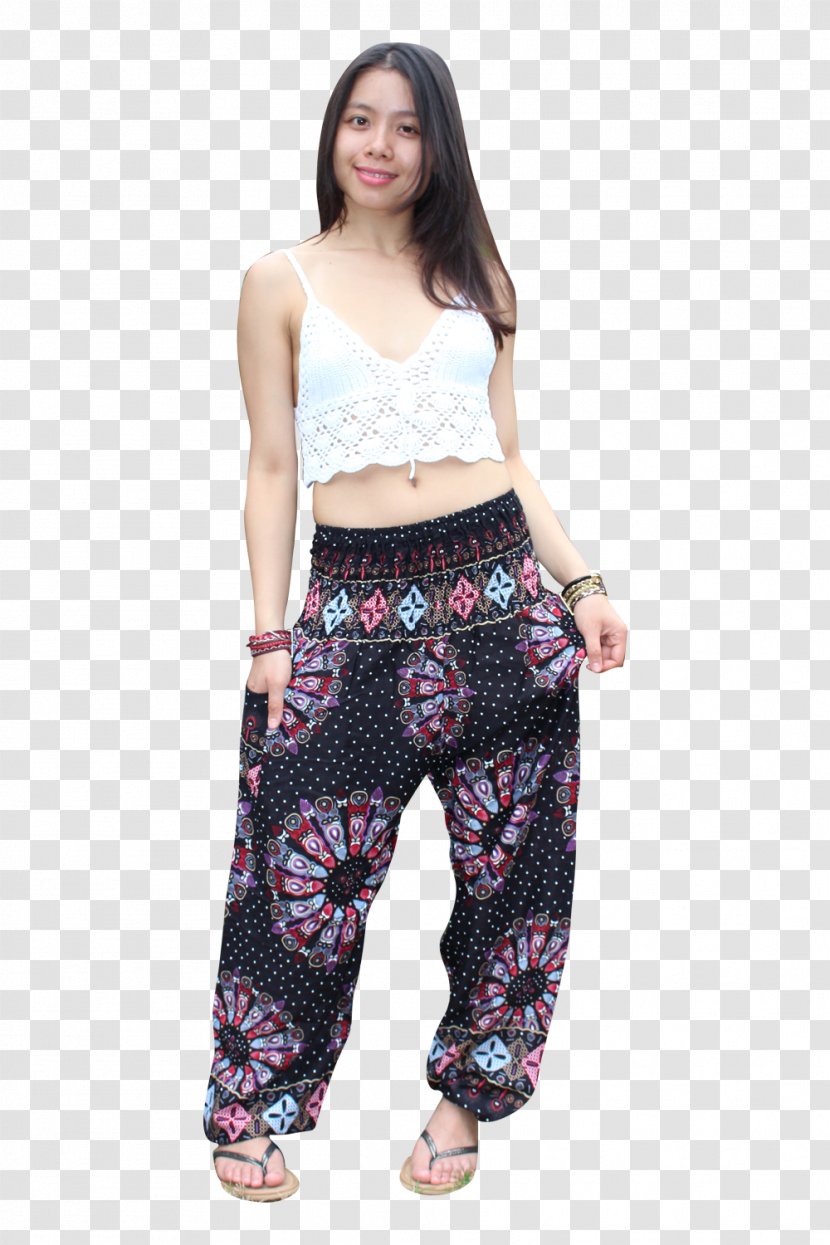 Leggings Waist Jeans - Mandala Black Transparent PNG