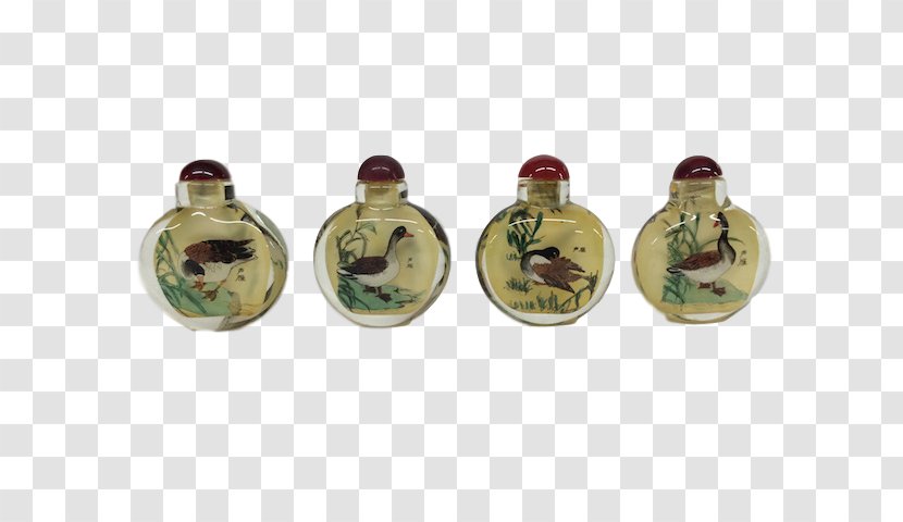 Snuff Bottle Glass - Cartoon - Hand Painted Thailand Transparent PNG